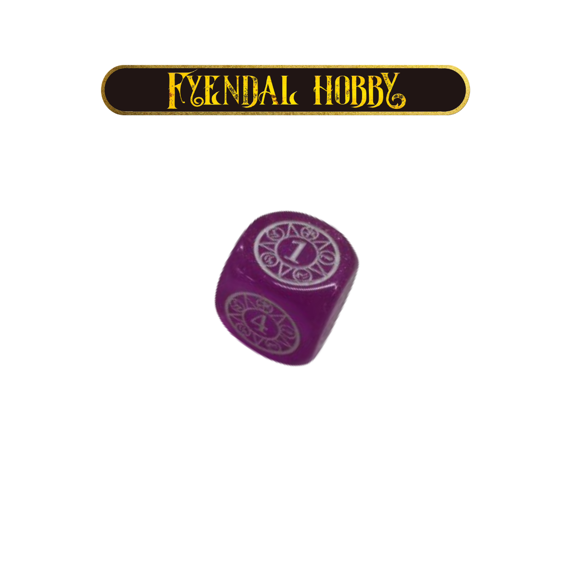 FAB Dice - Large Arcane Runechant (Glitter Purple)