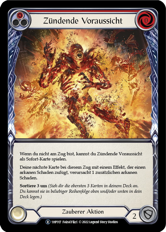venom mtg card German] Cindering Foresight (Red)