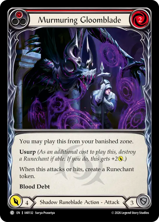 Murmuring Gloomblade (Red)