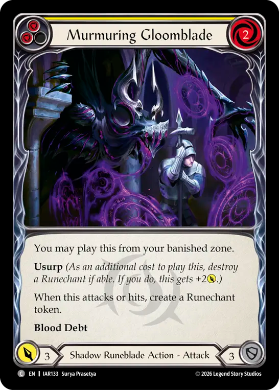 Murmuring Gloomblade (Yellow)