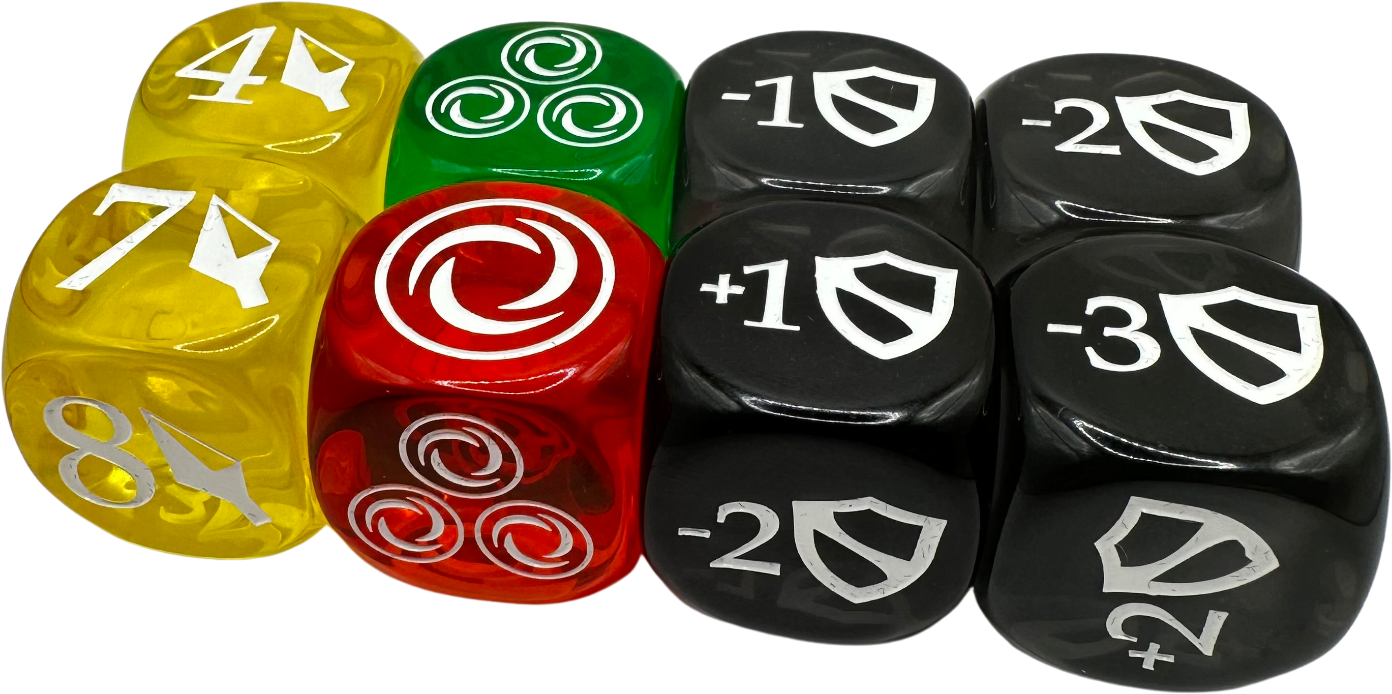 Flesh and Blood Large Dice (Clear Set of 8)