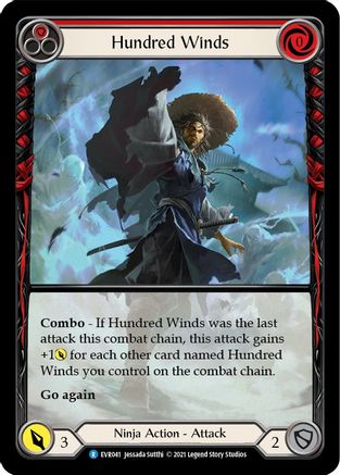 (1st Edition-EA RF) Hundred Winds (Red) - EVR041EA
