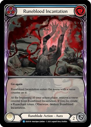 (1st Edition-EA RF) Runeblood Incantation (Blue) - EVR109EA