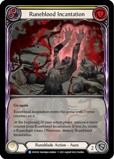 (1st Edition-EA RF) Runeblood Incantation (Yellow) - EVR108EA