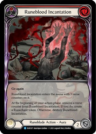 (1st Edition-EA RF) Runeblood Incantation (Red) - EVR107EA