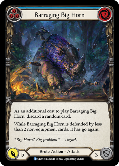 (1st Edition) Barraging Big Horn (Blue) - CRU012