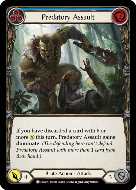 (1st Edition-RF) Predatory Assault (Blue) - CRU015