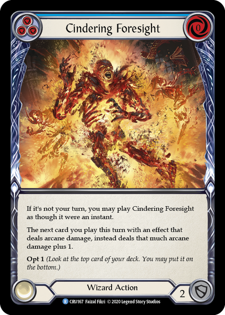 (1st Edition-RF) Cindering Foresight (Blue) - CRU167