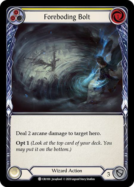 (1st Edition) Foreboding Bolt (Yellow) - CRU169