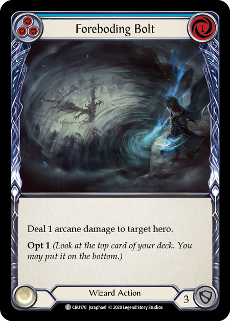 (1st Edition) Foreboding Bolt (Blue) - CRU170