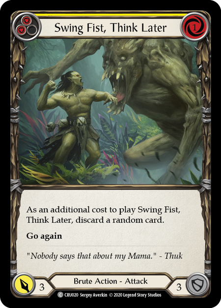 (1st Edition-RF) Swing Fist, Think Later (Yellow) - CRU020