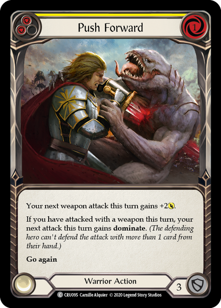 (1st Edition-RF) Push Forward (Yellow) - CRU095