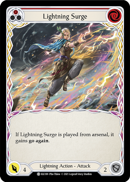 (1st Edition) Lightning Surge (Red) - ELE189