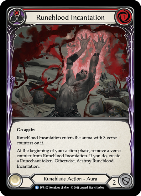 (1st Edition) Runeblood Incantation (Red) - EVR107