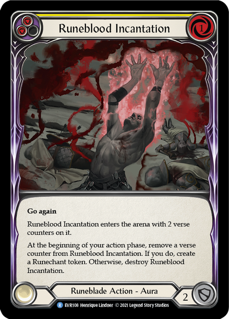 (1st Edition) Runeblood Incantation (Yellow) - EVR108