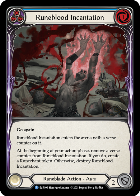 (1st Edition-RF) Runeblood Incantation (Blue) - EVR109