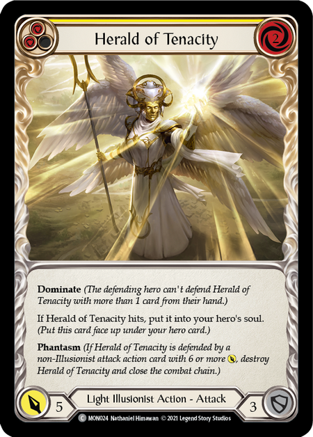 (1st Edition-RF) Herald of Tenacity (Yellow) - MON024