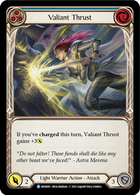 (1st Edition-RF) Valiant Thrust (Blue) - MON041
