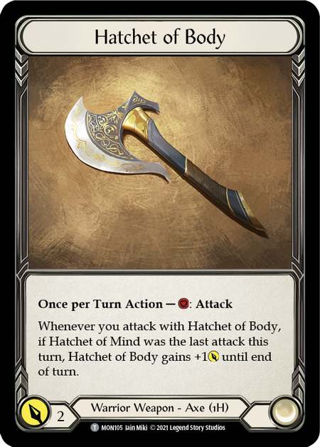 (1st Edition) Hatchet of Body - MON105