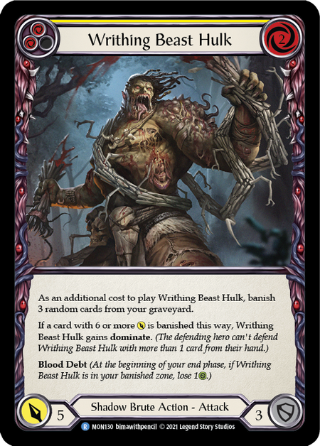 (1st Edition-RF) Writhing Beast Hulk (Yellow) - MON130