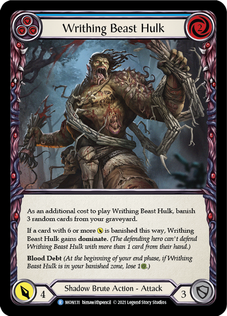 (1st Edition-RF) Writhing Beast Hulk (Blue) - MON131