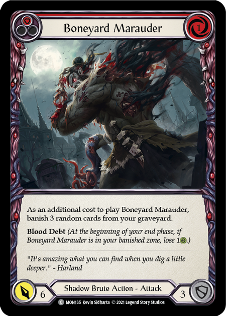 (1st Edition-RF) Boneyard Marauder (Red) - MON135
