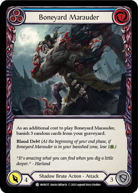 (1st Edition-RF) Boneyard Marauder (Blue) - MON137