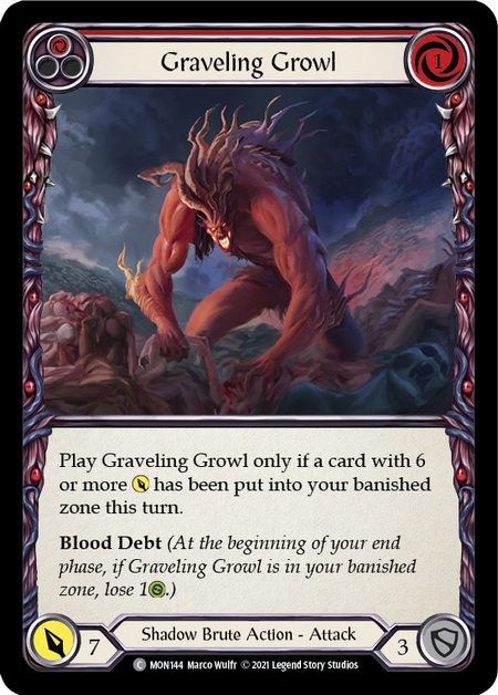 (1st Edition-RF) Graveling Growl (Red) - MON144