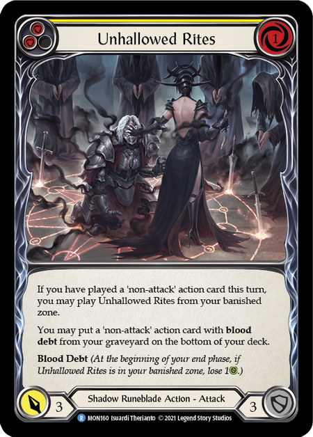 (1st Edition) Unhallowed Rites (Yellow) - MON160