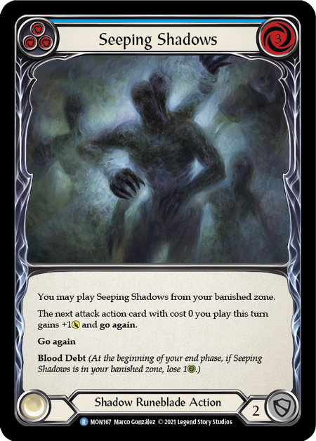 (1st Edition) Seeping Shadows (Blue) - MON167
