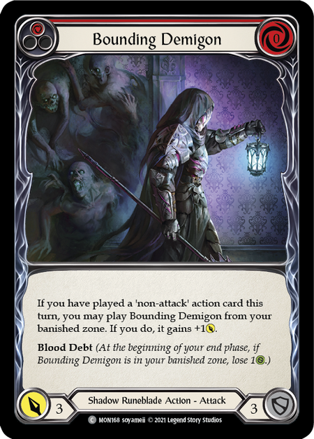 (1st Edition) Bounding Demigon (Red) - MON168