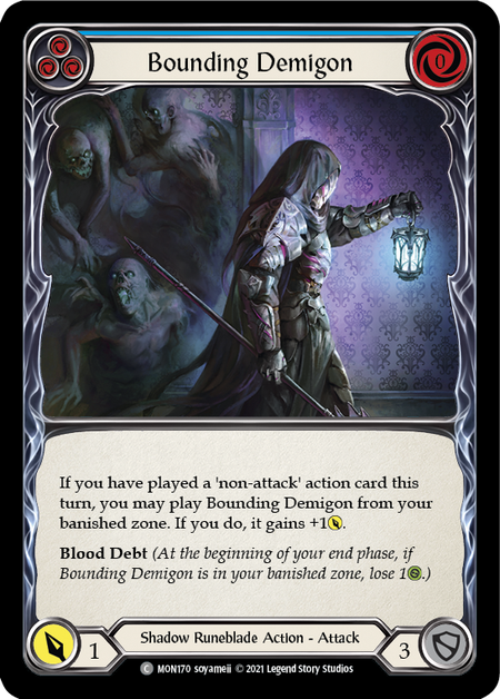 (1st Edition) Bounding Demigon (Blue) - MON170