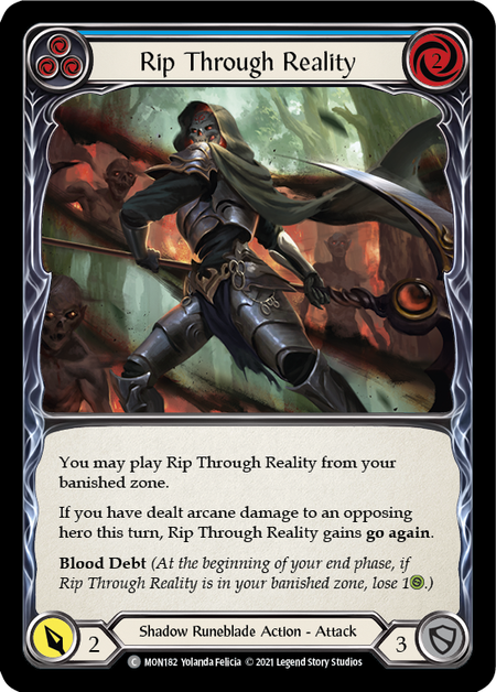 (1st Edition) Rip Through Reality (Blue) - MON182