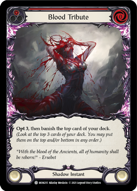 (1st Edition) Blood Tribute (Red) - MON215