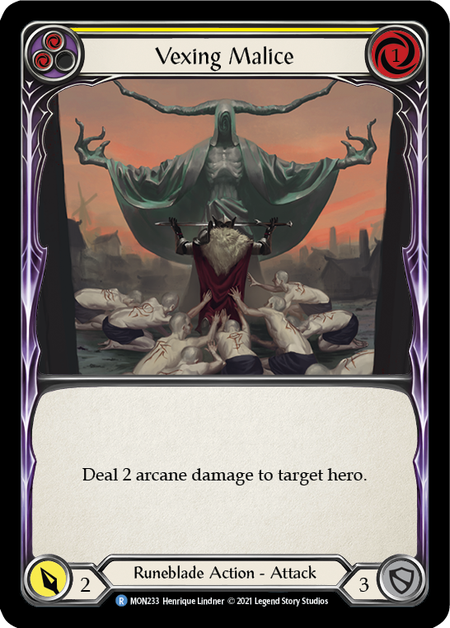(1st Edition) Vexing Malice (Yellow) - MON233