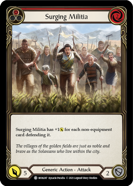(1st Edition) Surging Militia (Red) - MON287