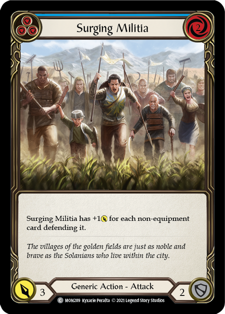 (1st Edition) Surging Militia (Blue) - MON289