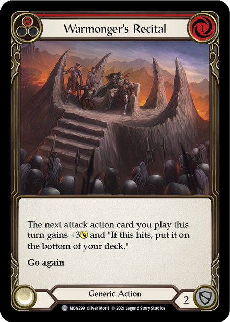 (1st Edition) Warmonger's Recital (Red) - MON299