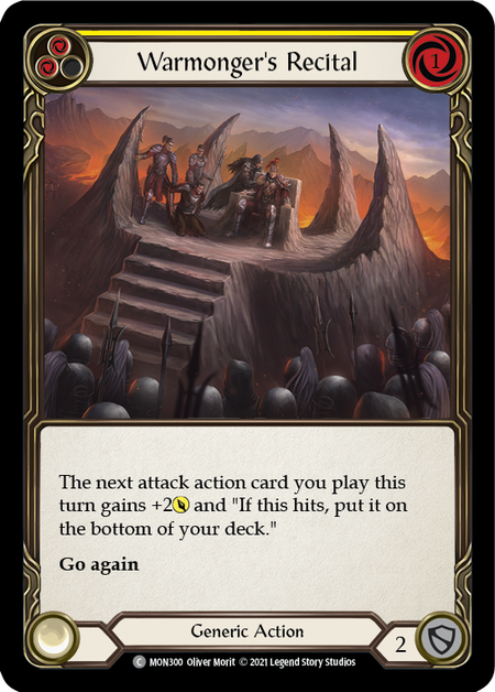 (1st Edition) Warmonger's Recital (Yellow) - MON300
