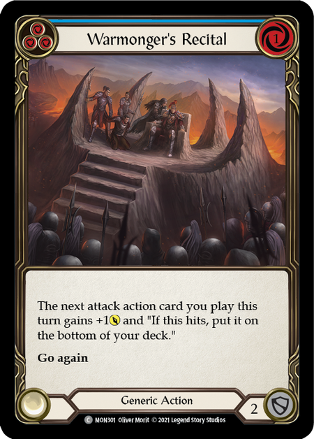 (1st Edition) Warmonger's Recital (Blue) - MON301