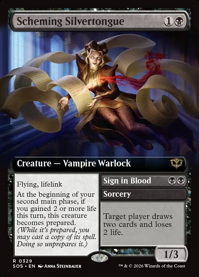 Scheming Silvertongue // Sign in Blood (Borderless)