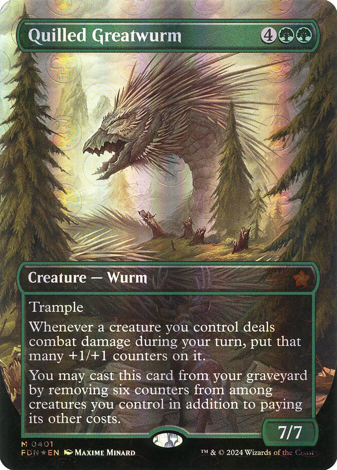 Quilled Greatwurm (Borderless Mana)