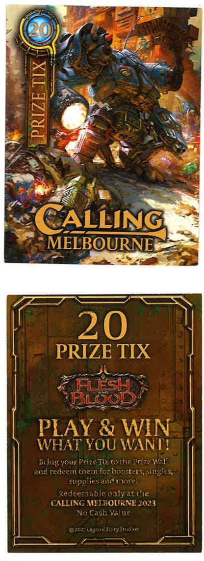 [Free] Calling Melbourne 20 Prize Ticket Souvenir