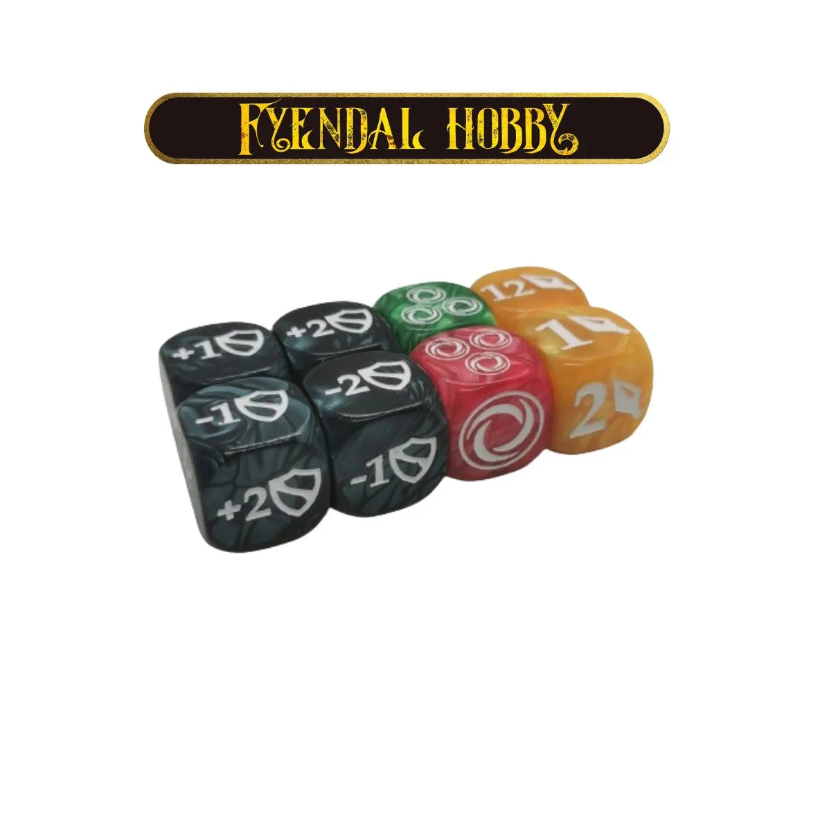 FAB Dice Set - Large (Marble Set of 8)