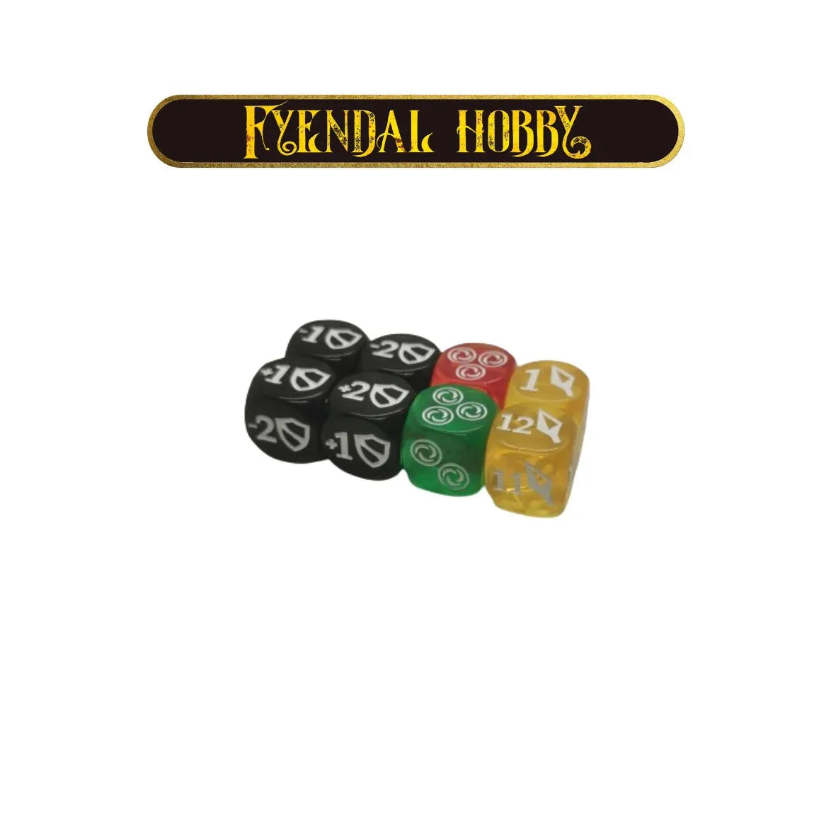 FAB Dice Set - Medium (Clear Set of 8)