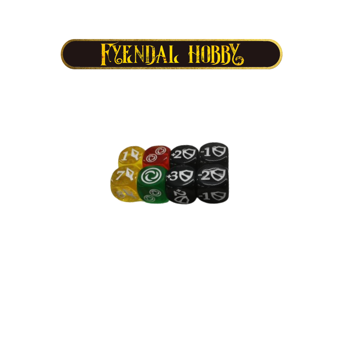 Flesh and Blood Medium Dice (Clear Set of 8)