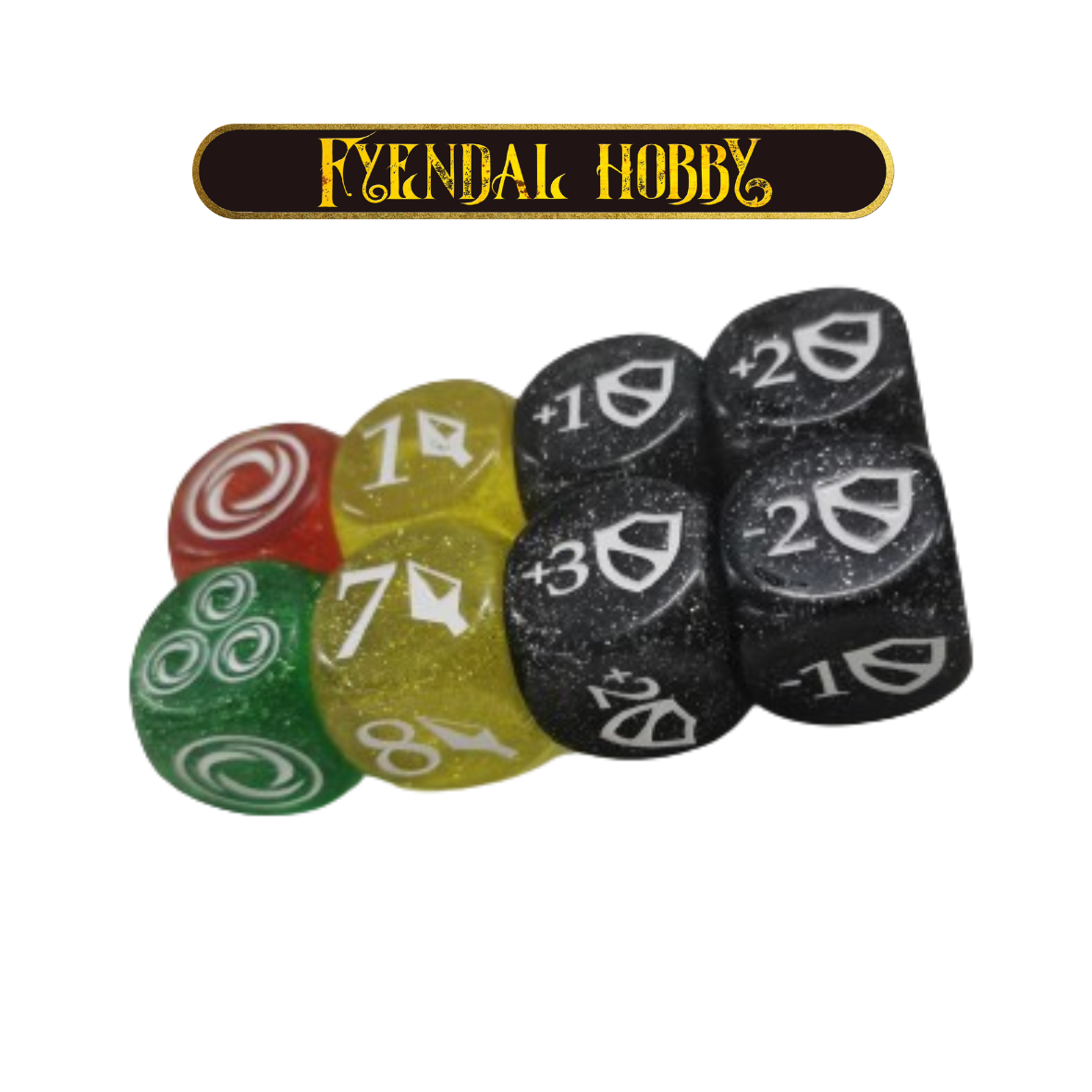 Flesh and Blood Large Dice (Glitter Set of 8)