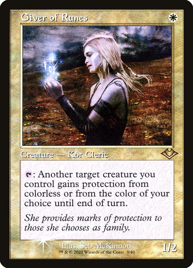Giver of Runes (Etched Retro Frame)