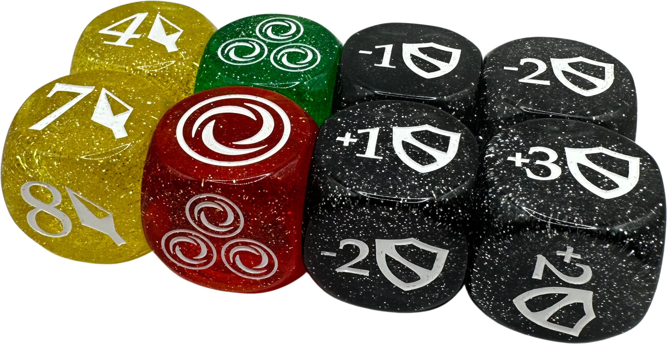 Flesh and Blood Large Dice (Glitter Set of 8)