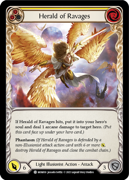 (1st Edition-RF) Herald of Ravages (Yellow) - MON018
